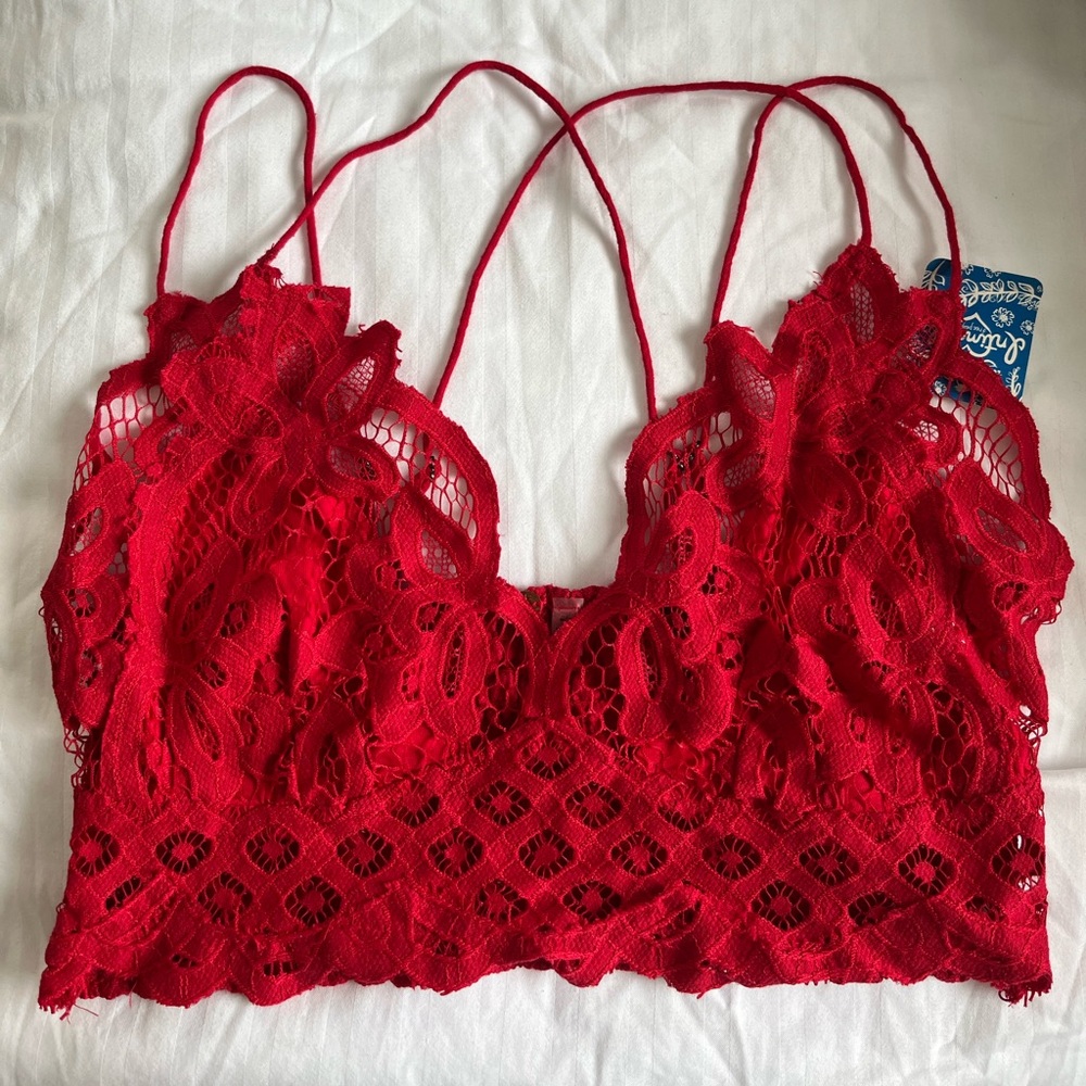 NWT Free People Red Bralette